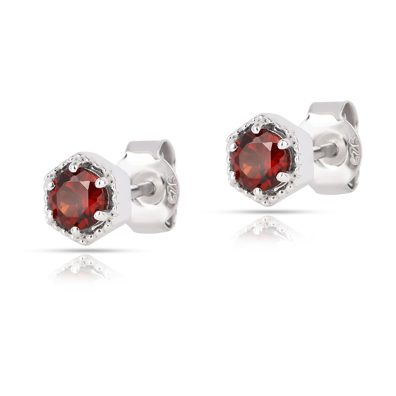 Red Garnet 5 - Earring