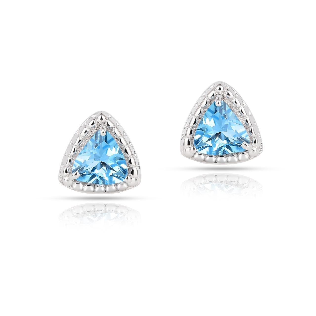 Swiss Blue Topaz 3 - Earring