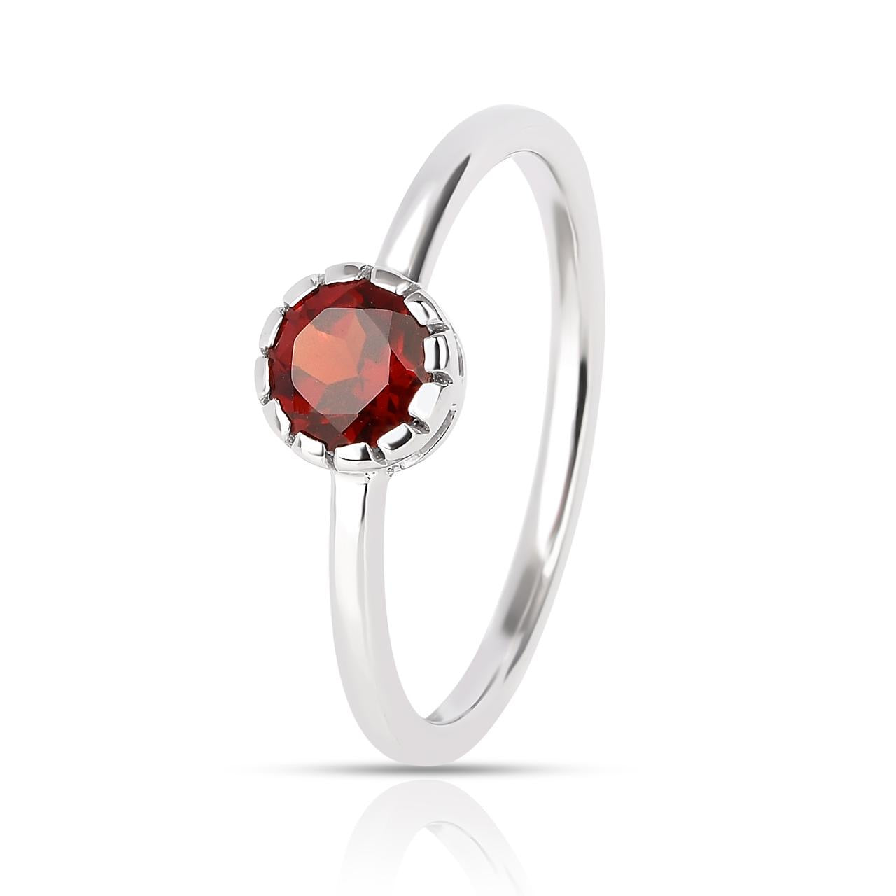 Red Garnet 1 Set - Earring, Pendant, Ring