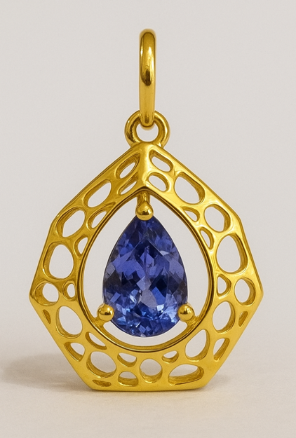 Tanzanite Set 1 - Earring, Pendant, Ring