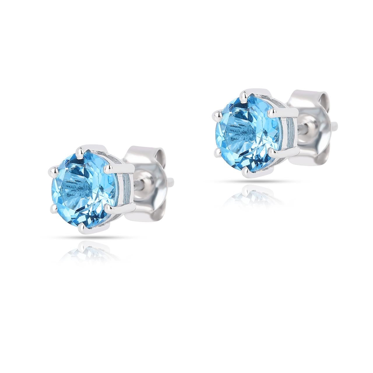Swiss Blue Topaz 2 - Earring