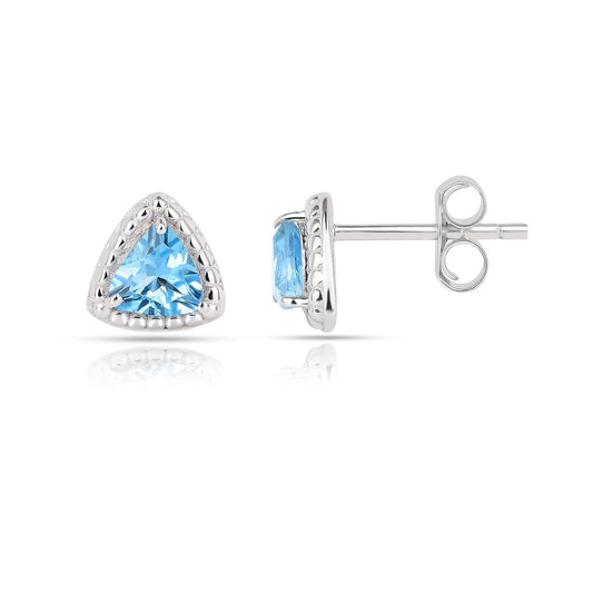 Swiss Blue Topaz 3 - Earring