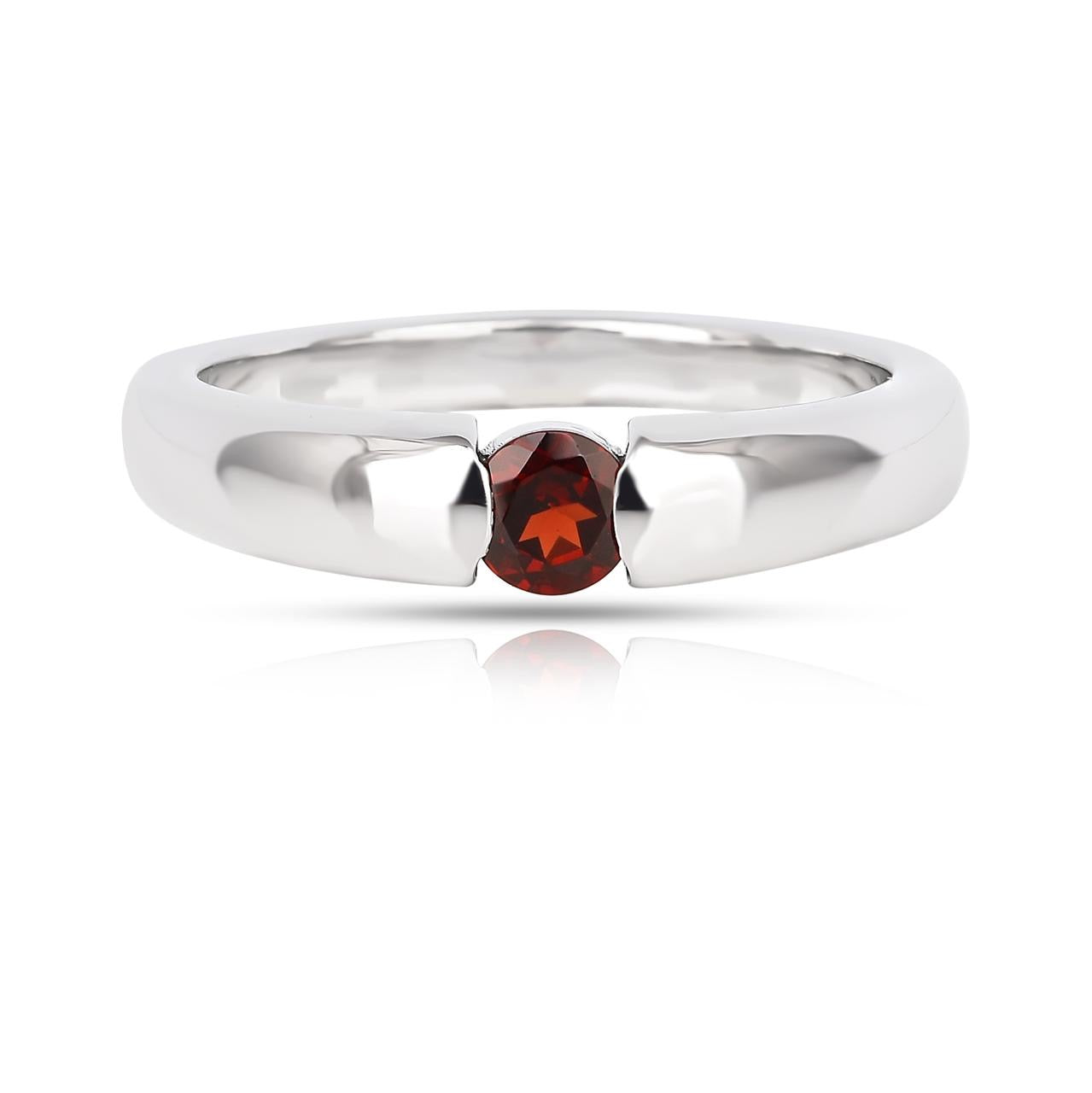 Red Garnet 4 Set - Earring, Pendant, Ring