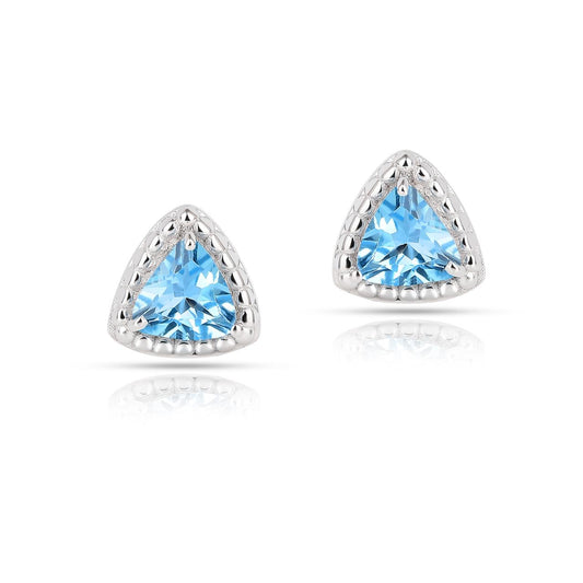 Swiss Blue Topaz 3 - Earring