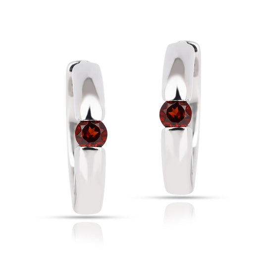 Red Garnet 4 Set - Earring, Pendant, Ring