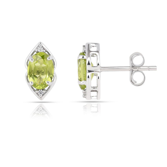 Peridot, Natural Zircon 1 - Earring