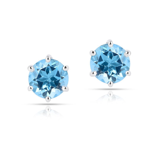 Swiss Blue Topaz 2 - Earring