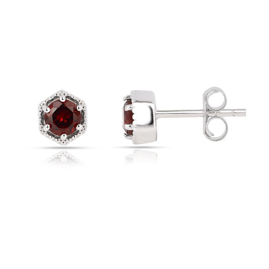 Red Garnet 5 - Earring