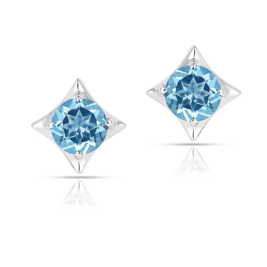 Swiss Blue Topaz 1 - Earring