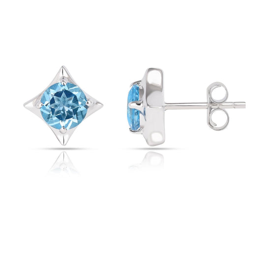 Swiss Blue Topaz 1 - Earring