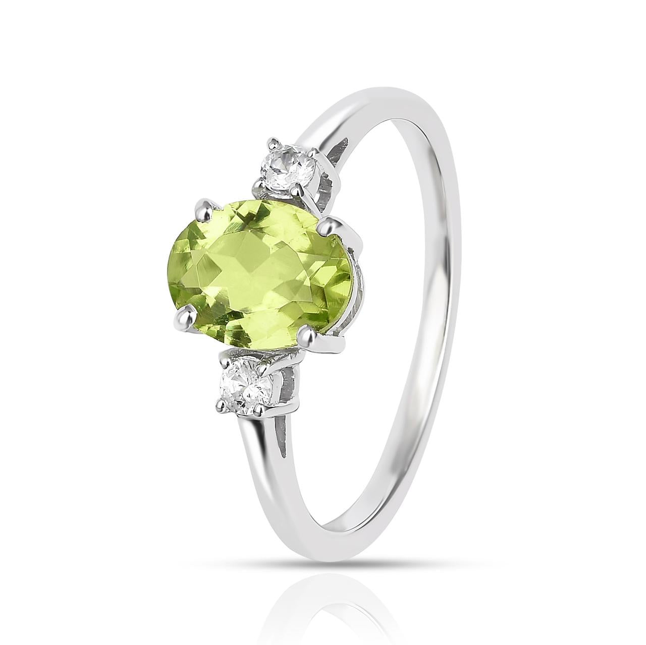 Peridot, Natural Zircon 2 Set - Earring, Pendant, Ring